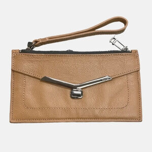 Botkier Wristlet Geniune Leather Pewter Hardware new